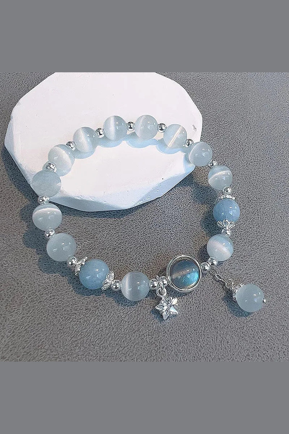 Y2k Opal Sea Blue Crystal Bracelet
