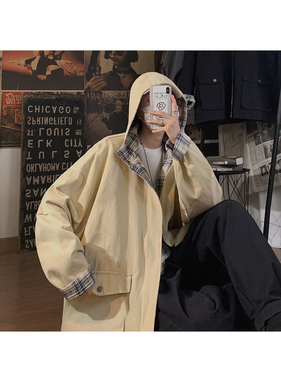 Y2k Oversize Aesthetic Plaid Jacket