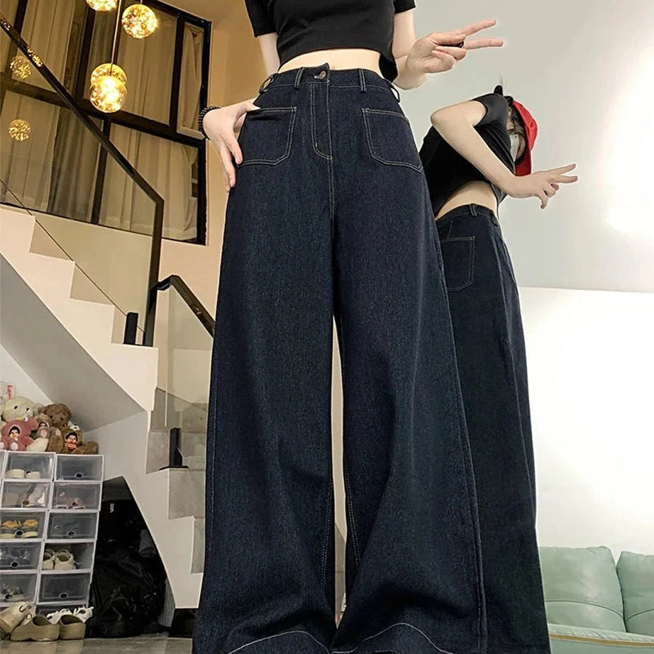 Y2k Oversized Denim Palazzo Pants