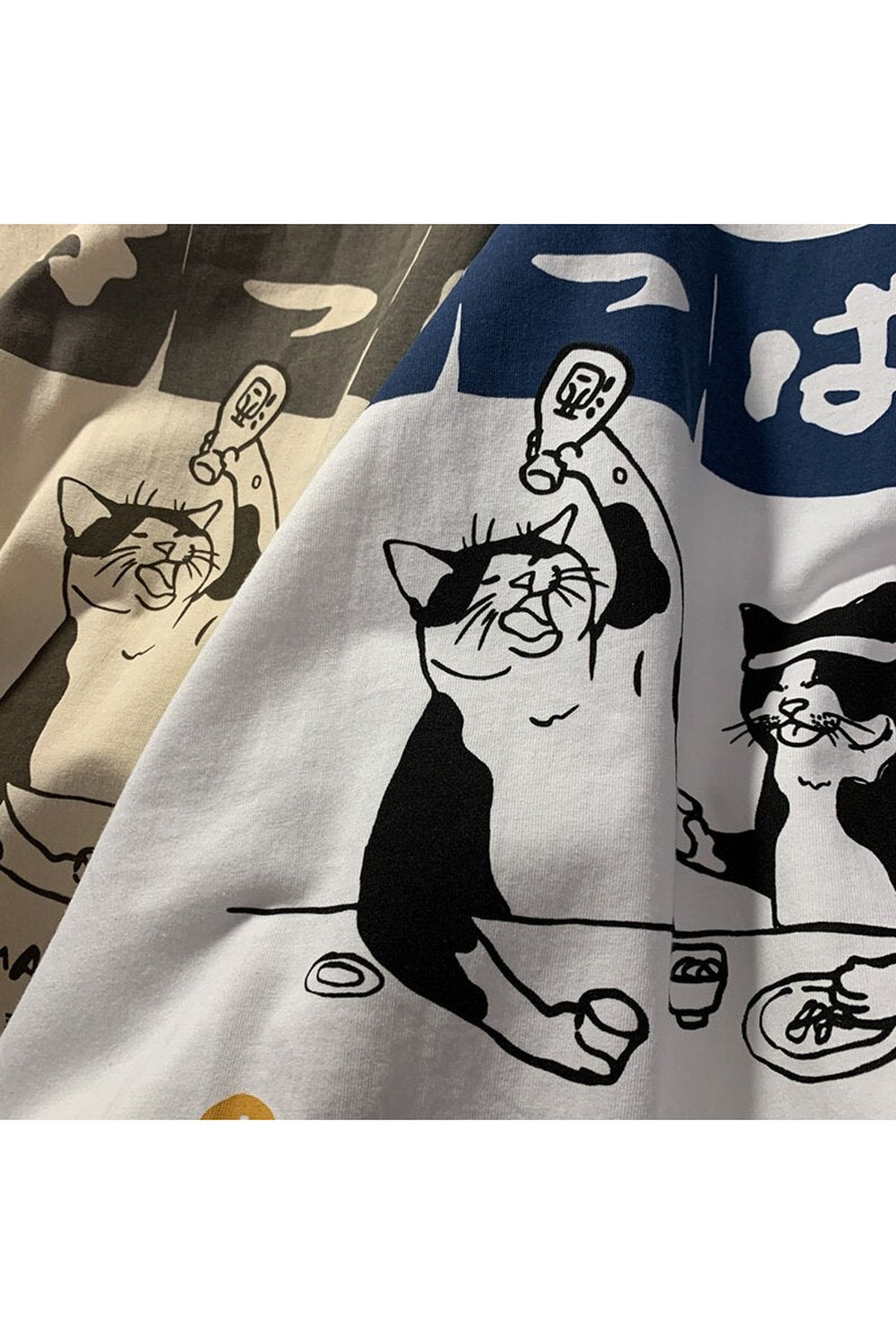 Y2k Oversized Drinking Cat T-shirt