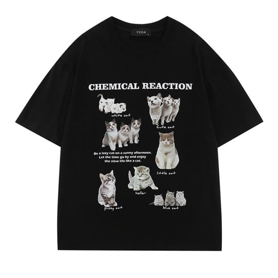 Y2k Oversized Kawaii Cat T-Shirt