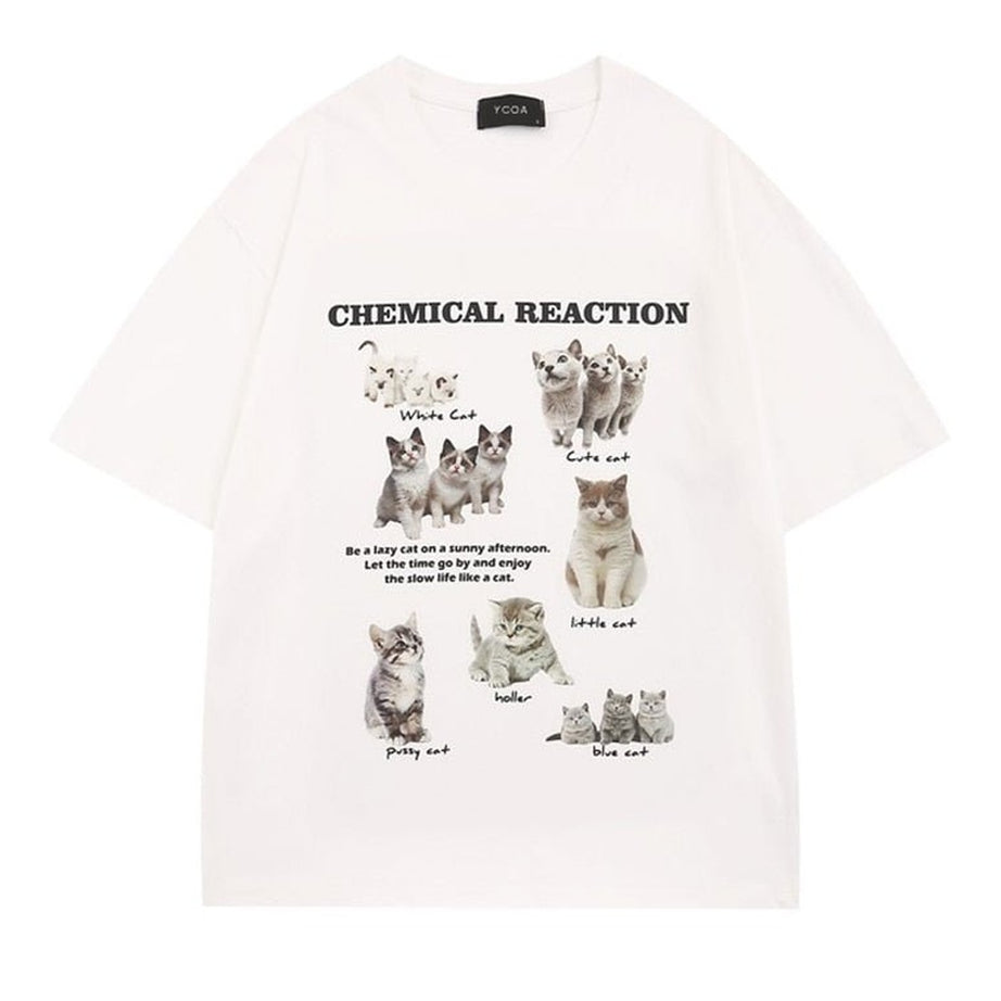 Y2k Oversized Kawaii Cat T-Shirt
