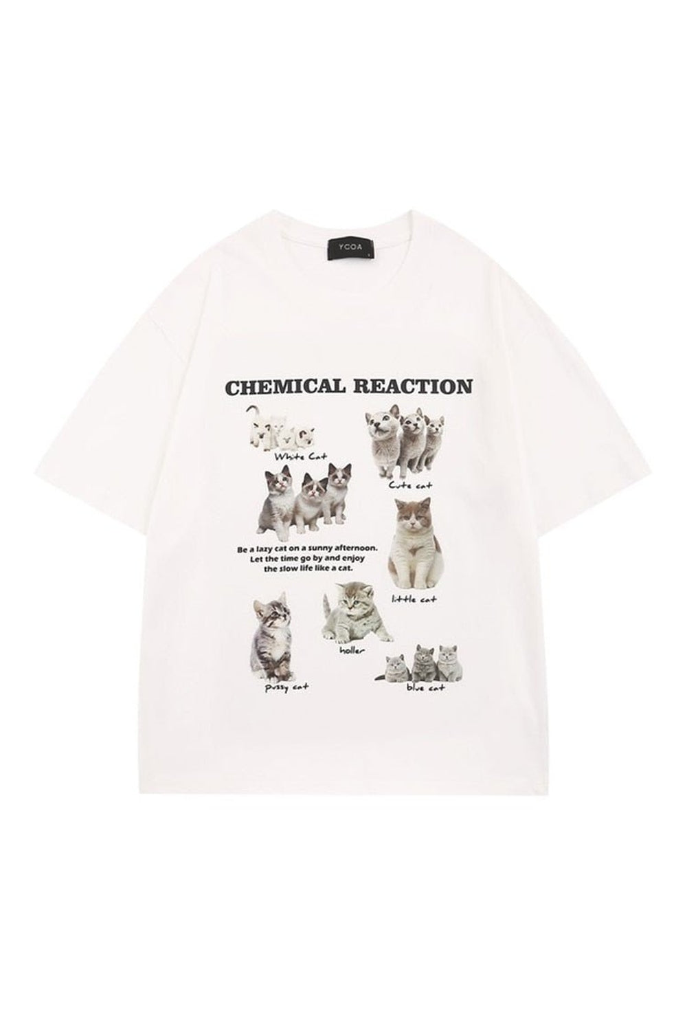 Y2k Oversized Kawaii Cat T-Shirt