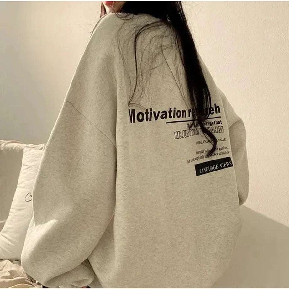 Y2k Acubi Oversized Letter Print Hoodie