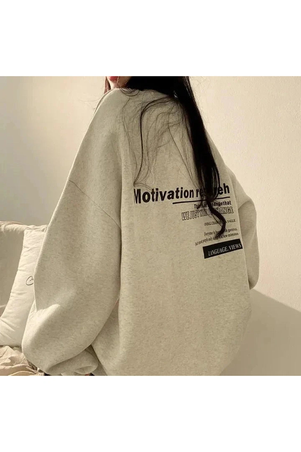 Y2k Acubi Oversized Letter Print Hoodie