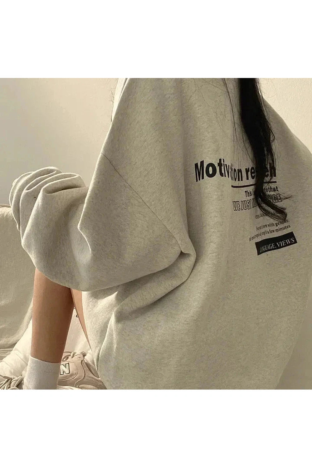 Y2k Acubi Oversized Letter Print Hoodie