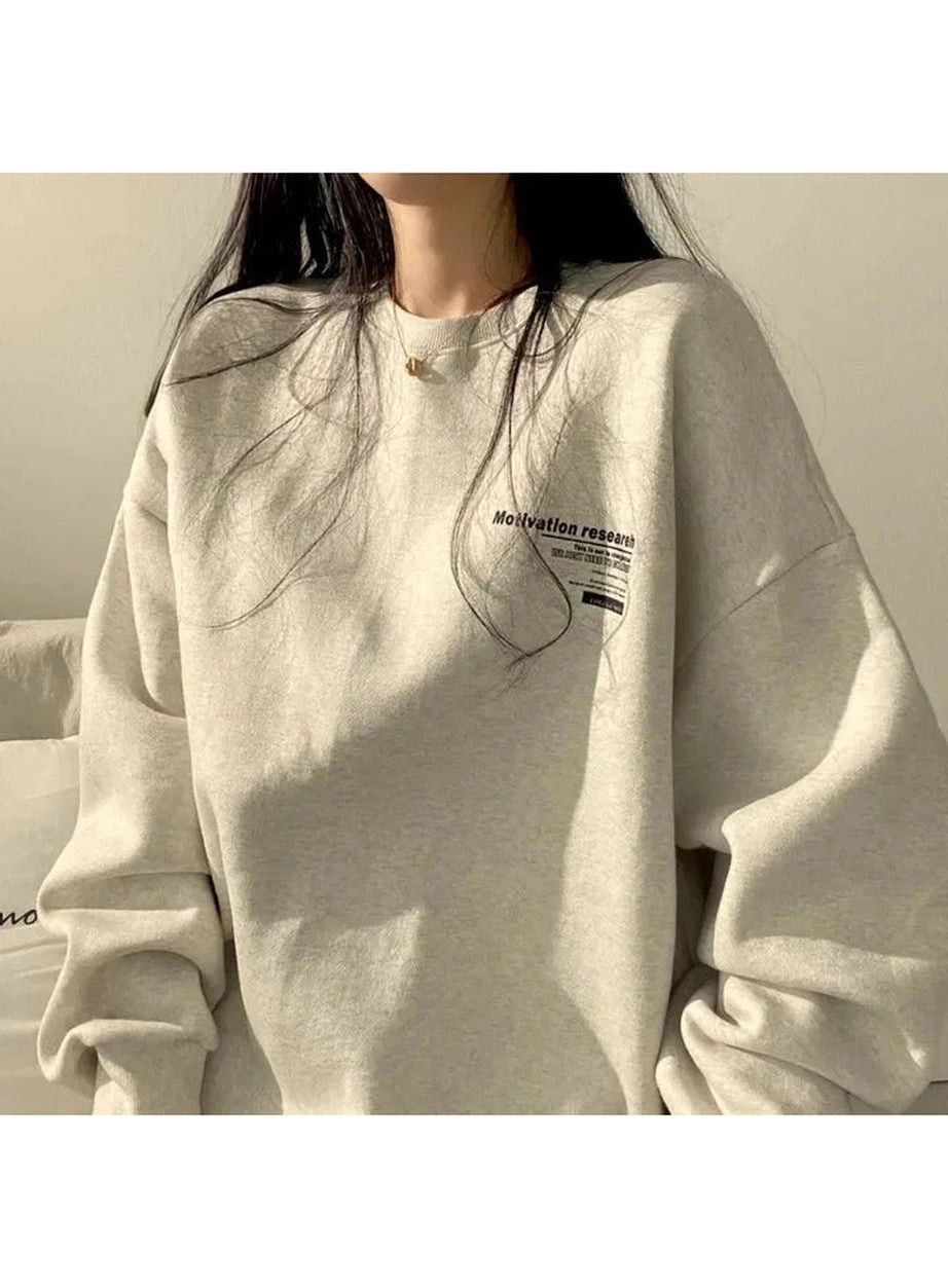 Y2k Acubi Oversized Letter Print Hoodie