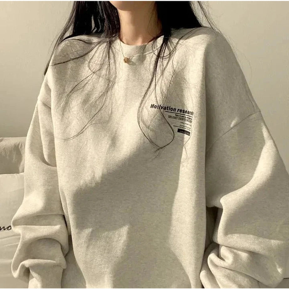 Y2k Acubi Oversized Letter Print Hoodie
