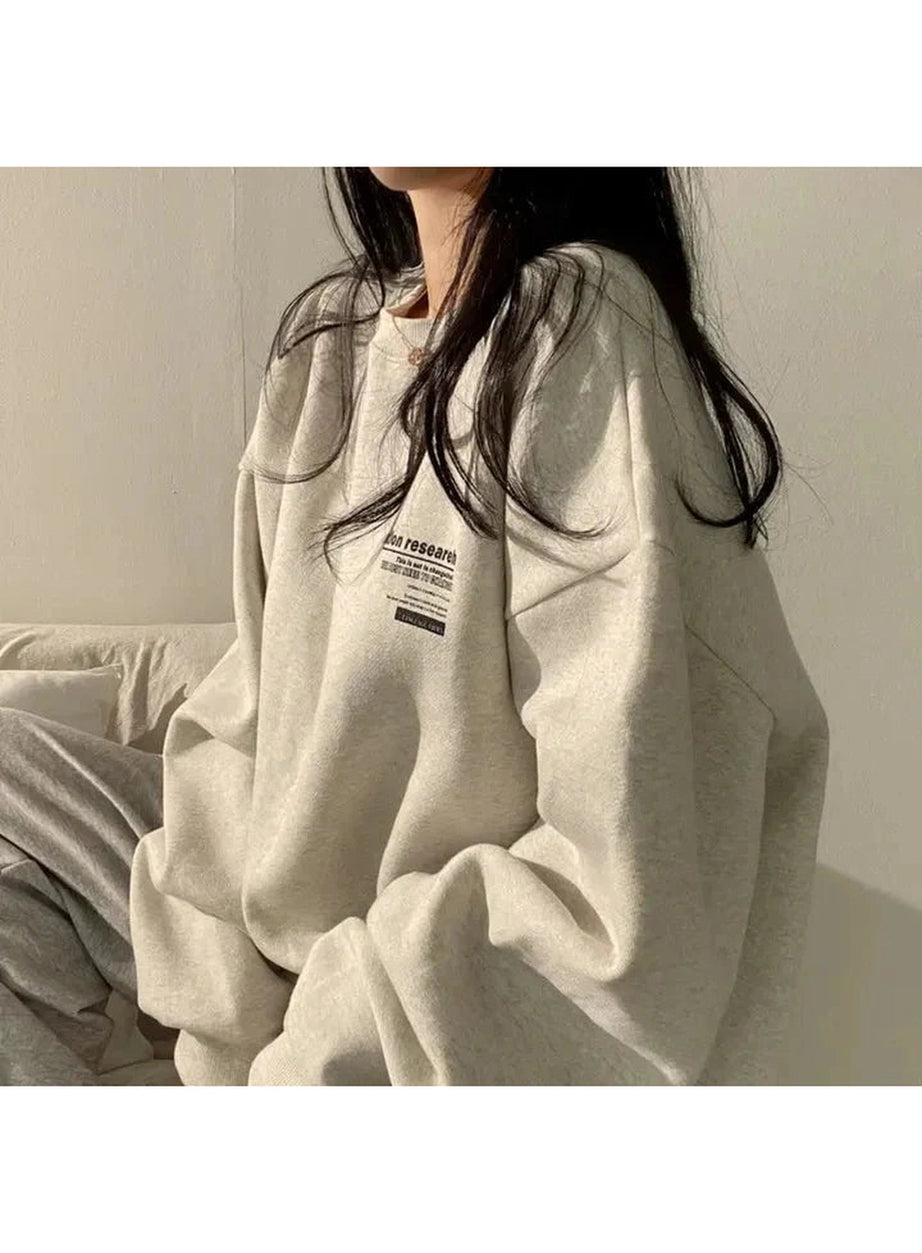 Y2k Acubi Oversized Letter Print Hoodie