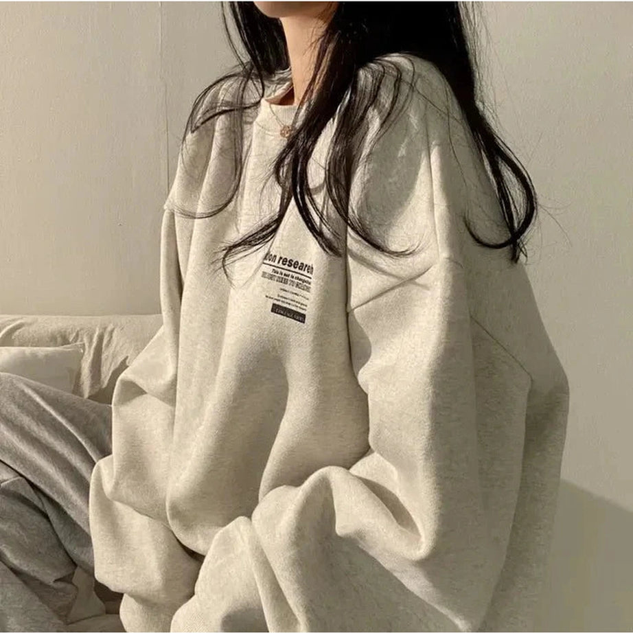 Y2k Acubi Oversized Letter Print Hoodie
