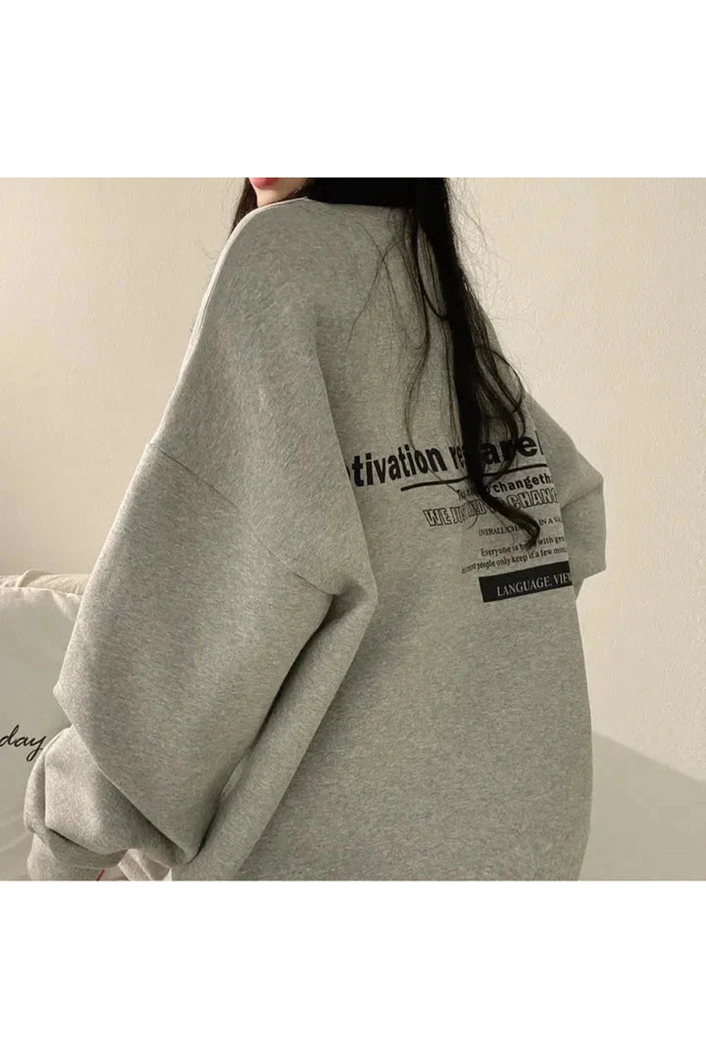 Y2k Acubi Oversized Letter Print Hoodie