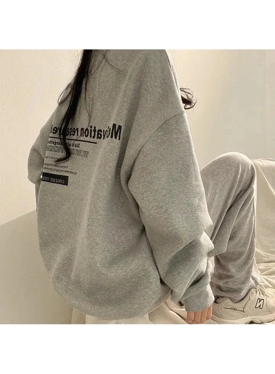 Y2k Acubi Oversized Letter Print Hoodie