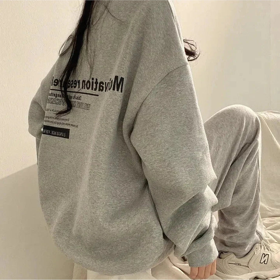 Y2k Acubi Oversized Letter Print Hoodie