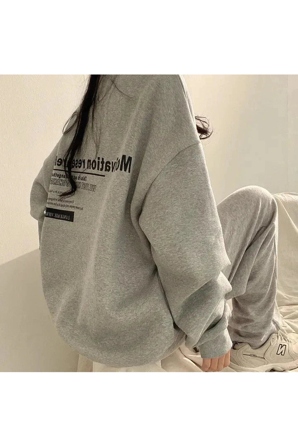 Y2k Acubi Oversized Letter Print Hoodie