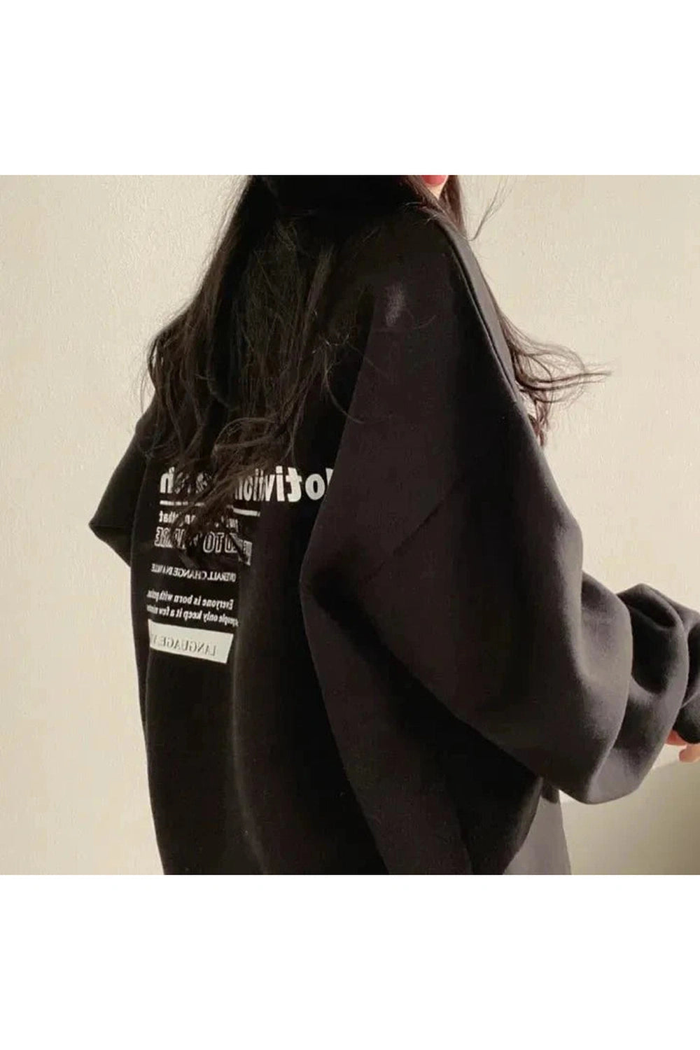 Y2k Acubi Oversized Letter Print Hoodie