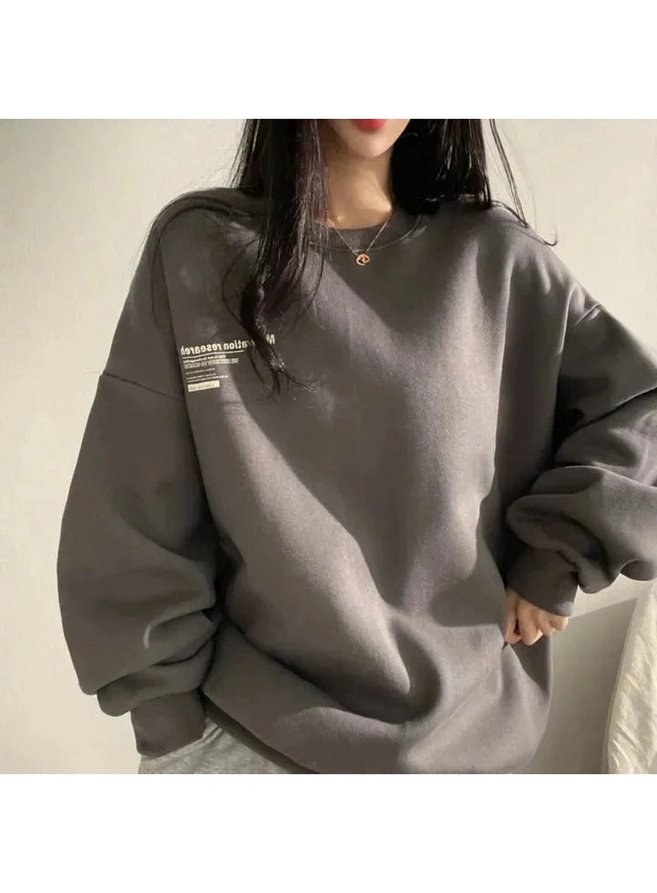 Y2k Acubi Oversized Letter Print Hoodie