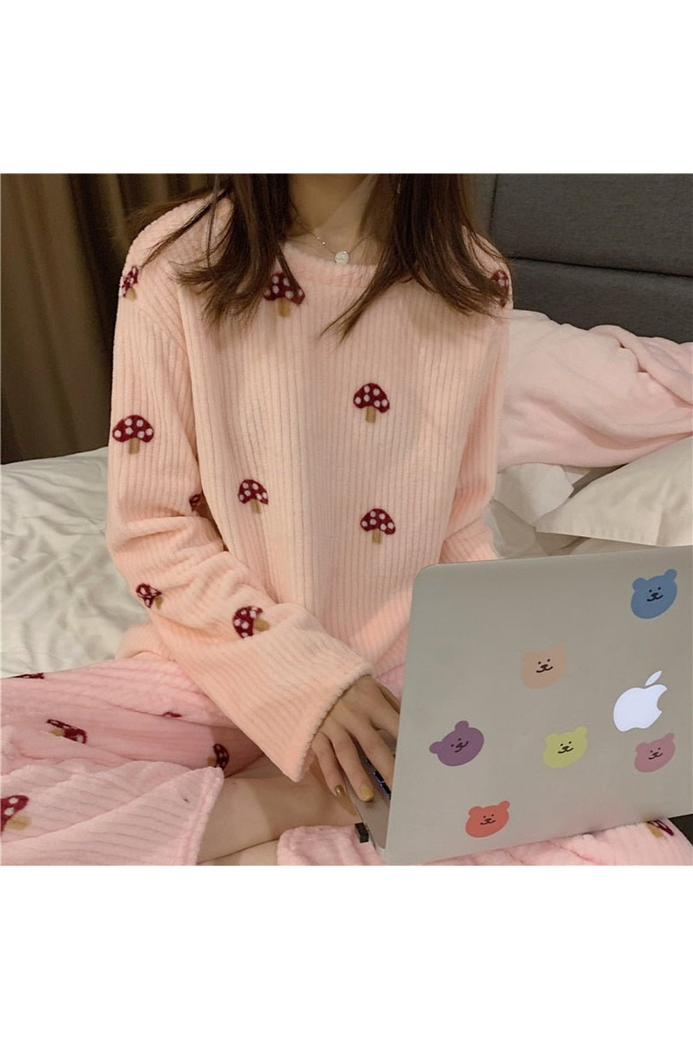 Y2k Pajama Sets Mushroom Print