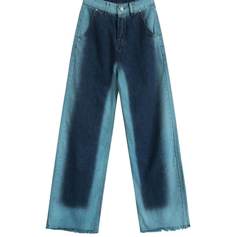 Panelled Baggy Wide Leg Jeans - Jeans