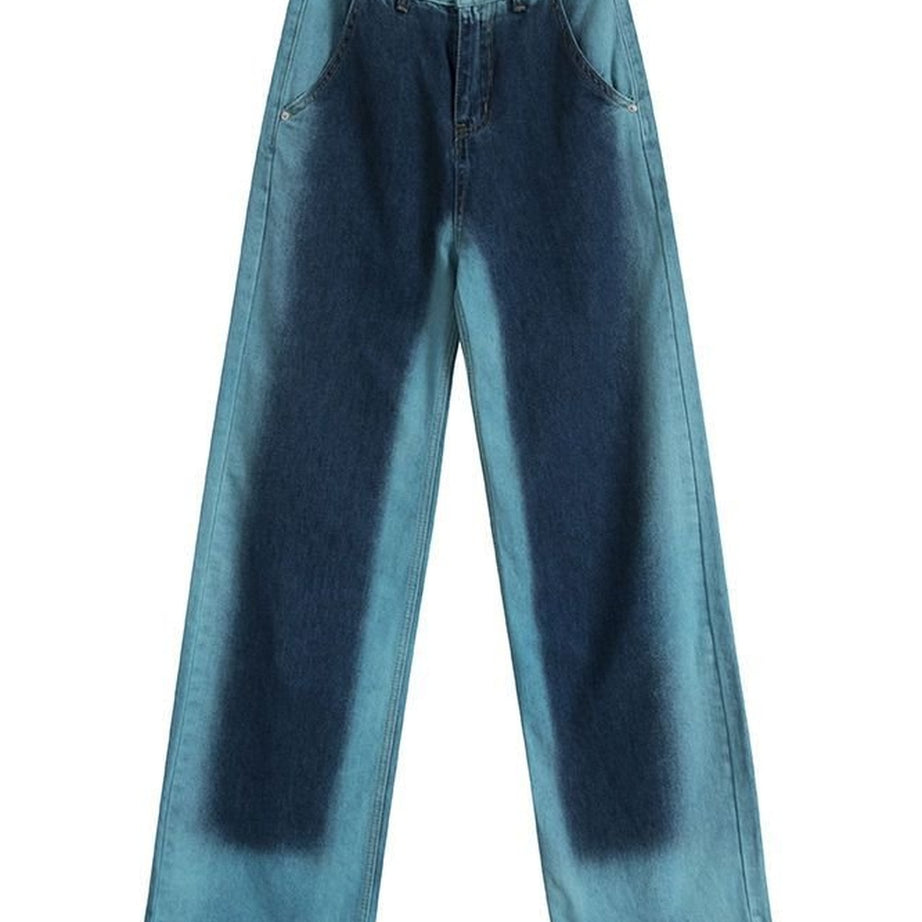 Y2k Panelled Baggy Wide Leg Jeans