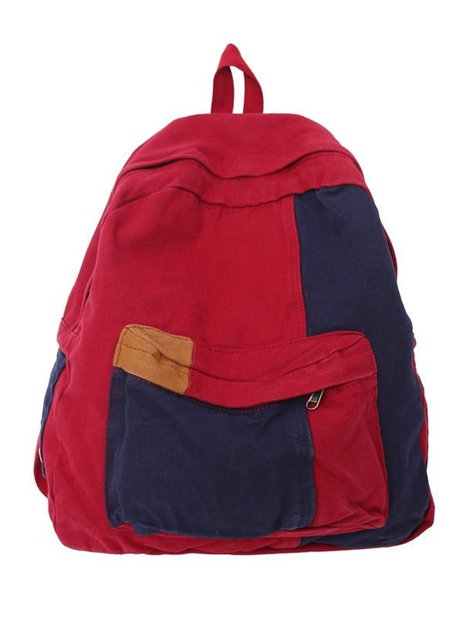 Y2k Panelled Canvas Backpack