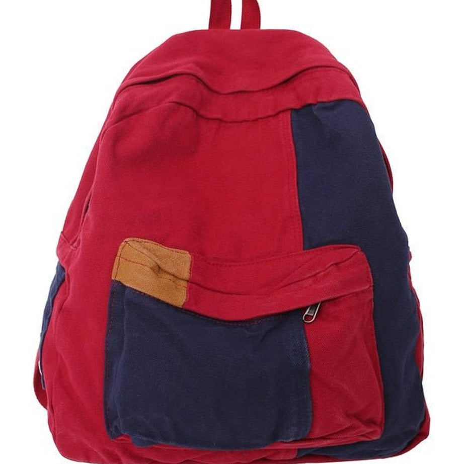 Y2k Panelled Canvas Backpack