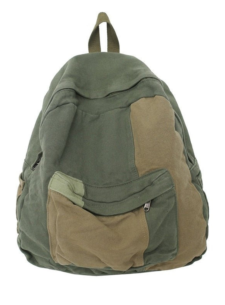 Y2k Panelled Canvas Backpack