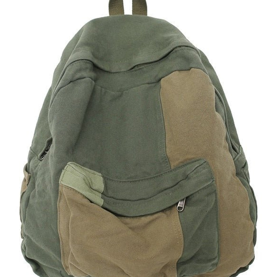 Y2k Panelled Canvas Backpack