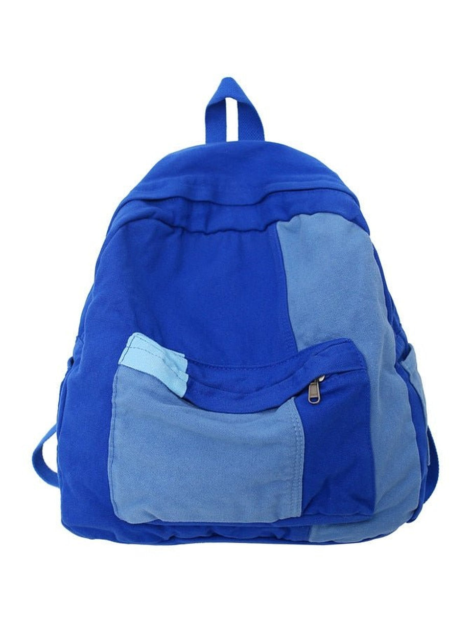Y2k Panelled Canvas Backpack