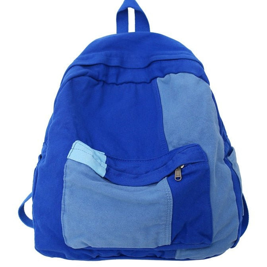 Y2k Panelled Canvas Backpack
