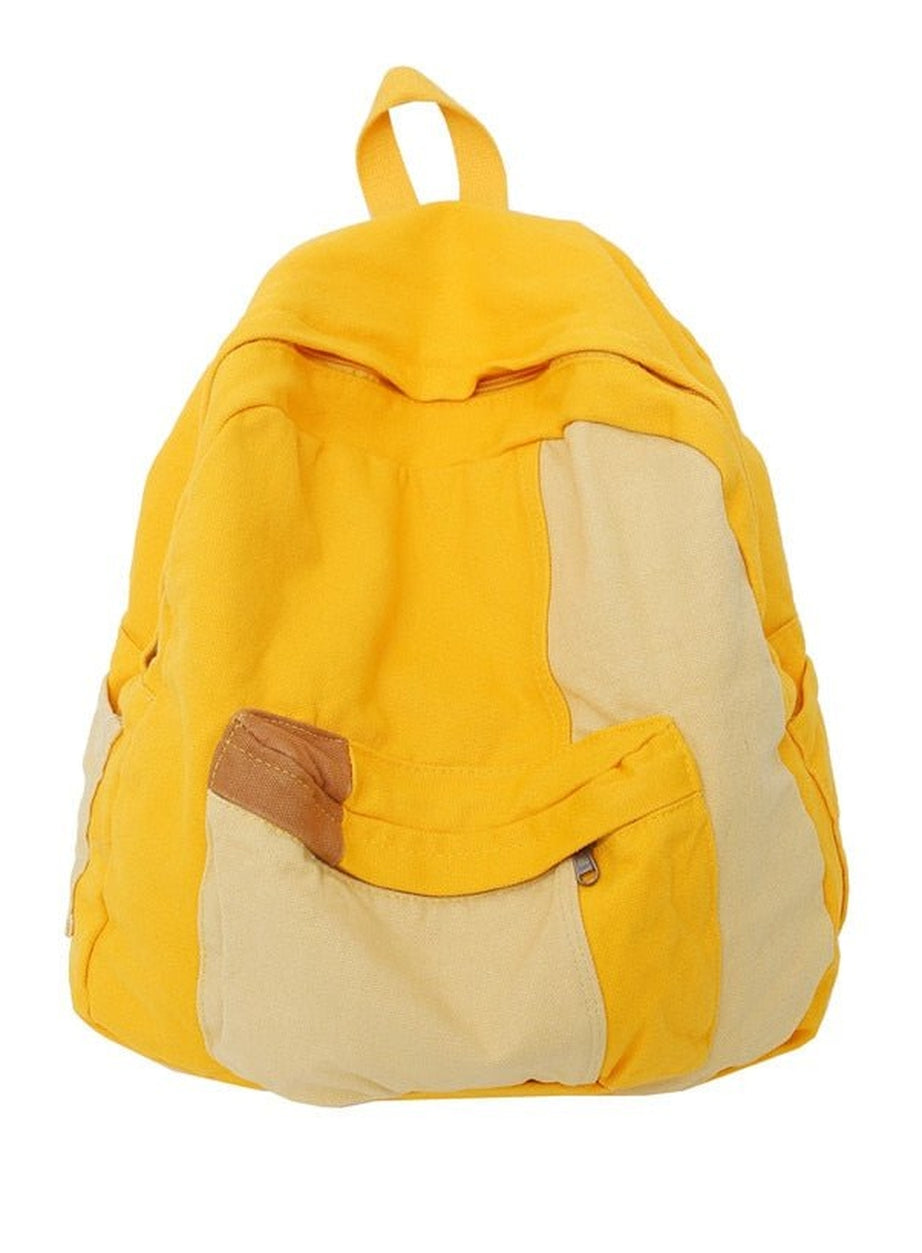 Y2k Panelled Canvas Backpack