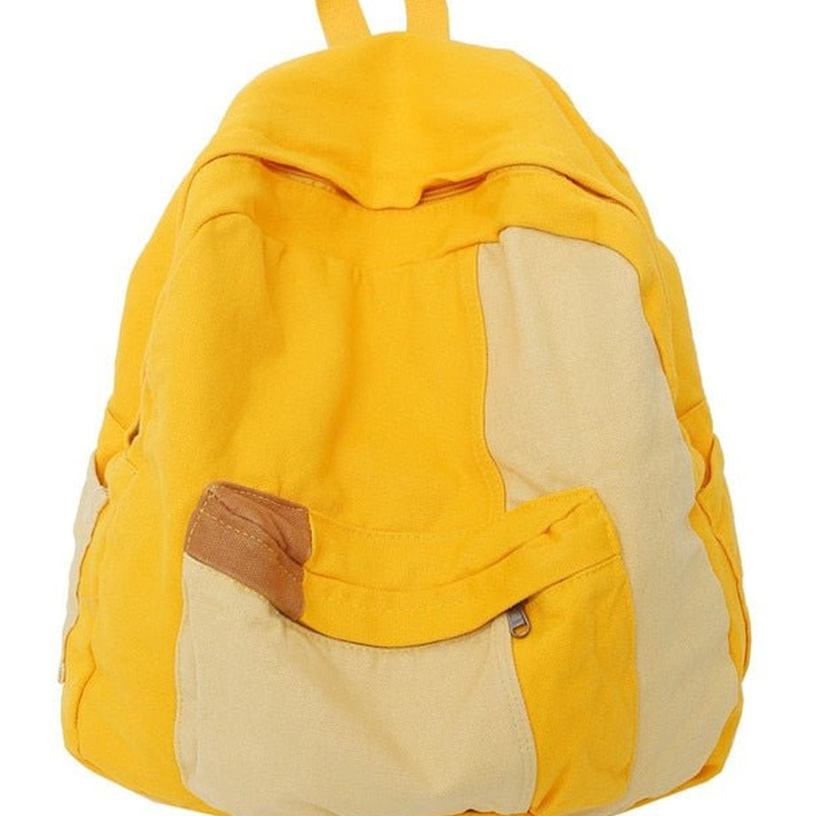 Y2k Panelled Canvas Backpack