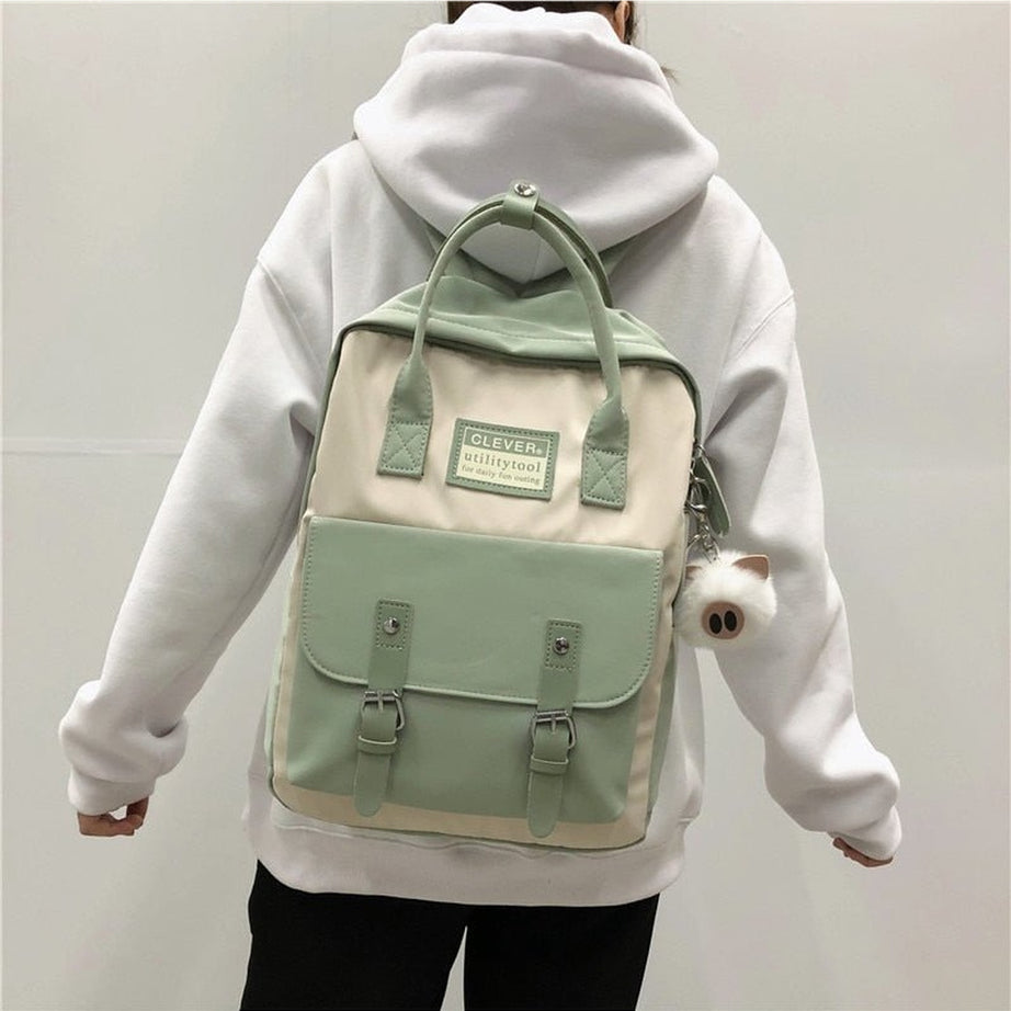 Y2k Pastel Colors Preppy Backpack
