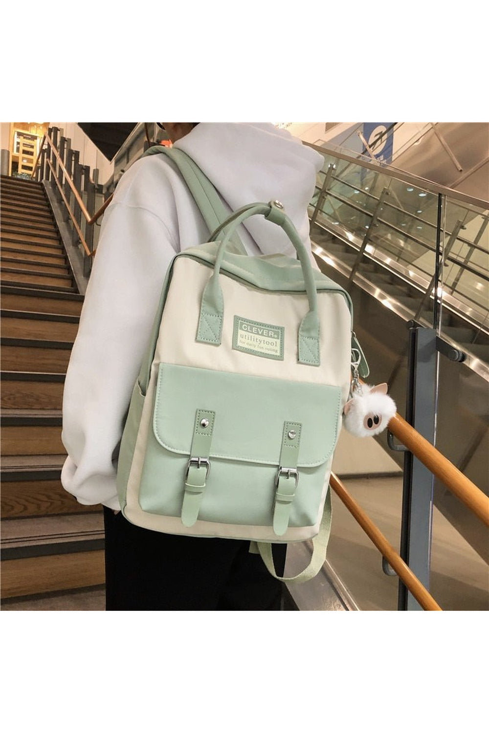 Y2k Pastel Colors Preppy Backpack