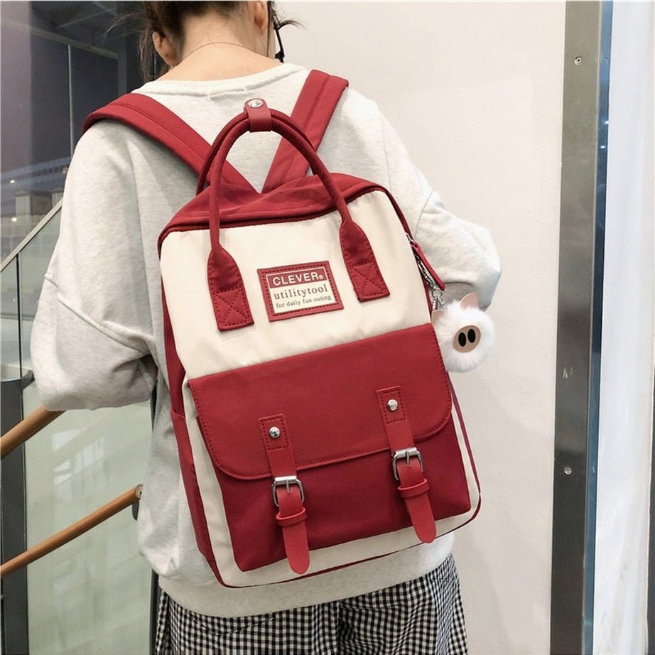 Y2k Pastel Colors Preppy Backpack