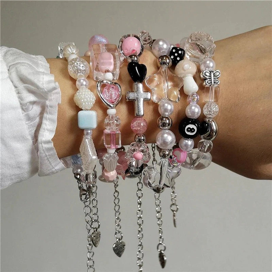 Y2k Pastel Dream Charm Bracelets