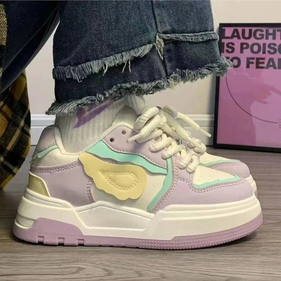 Y2k Pastel Dream Wave Sneakers