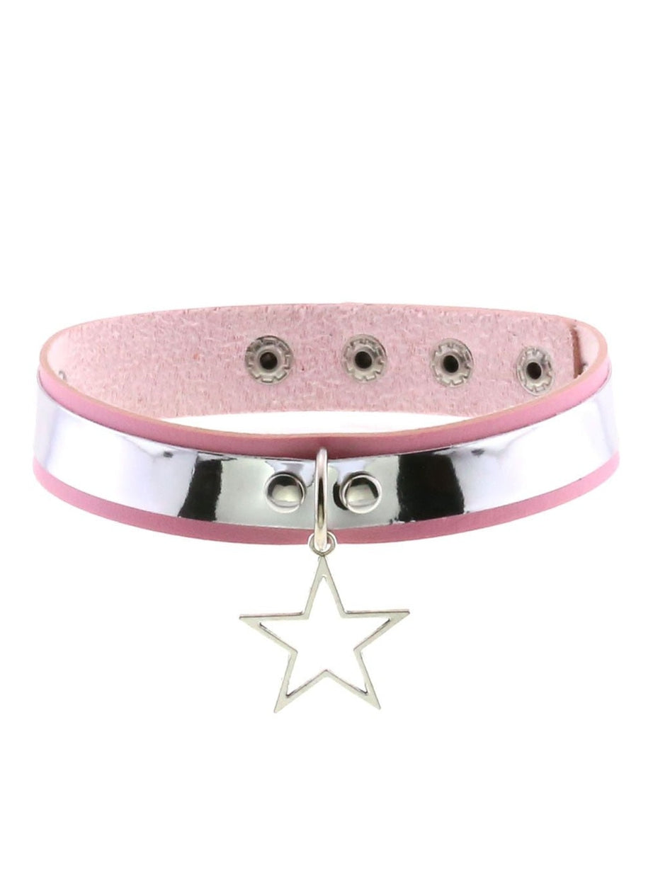 Y2k Pastel Goth PU Leather Choker