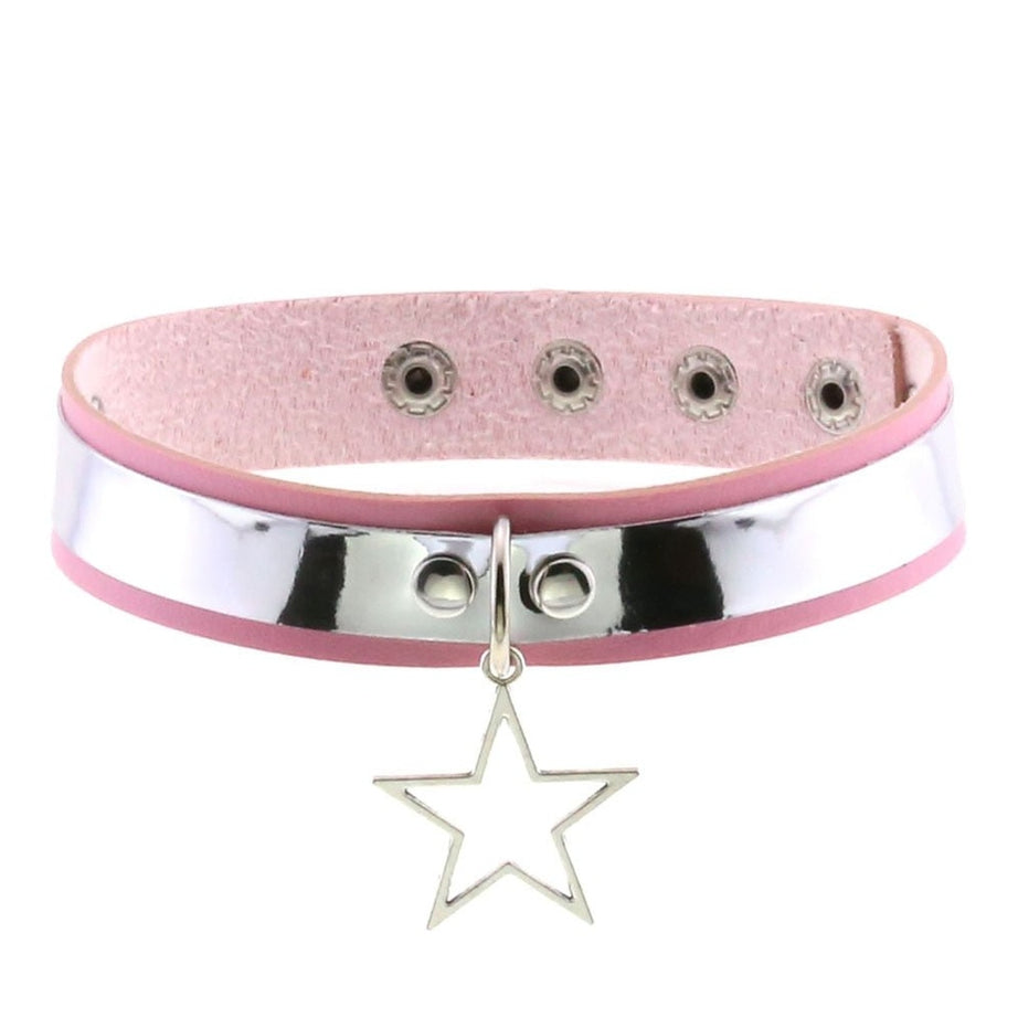 Y2k Pastel Goth PU Leather Choker