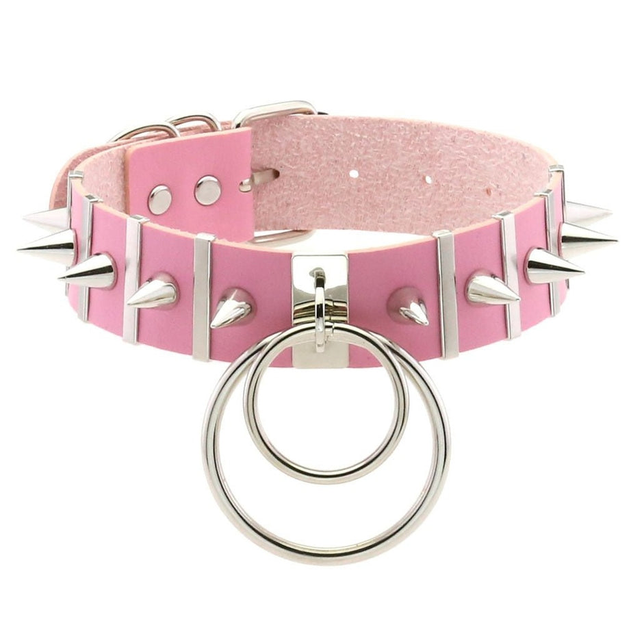 Y2k Pastel Goth PU Leather Choker
