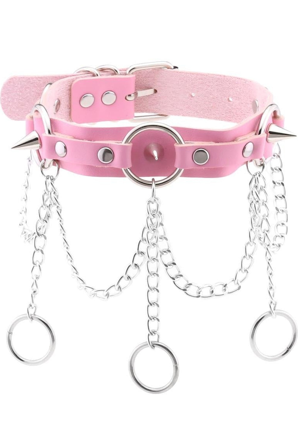 Y2k Pastel Goth PU Leather Choker