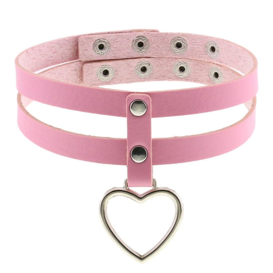 Y2k Pastel Goth PU Leather Choker