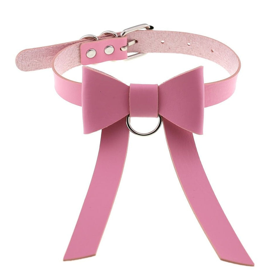 Y2k Pastel Goth PU Leather Choker