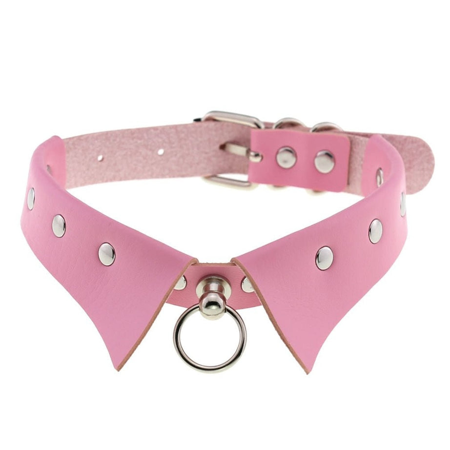 Y2k Pastel Goth PU Leather Choker