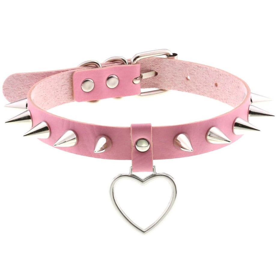 Y2k Pastel Goth PU Leather Choker