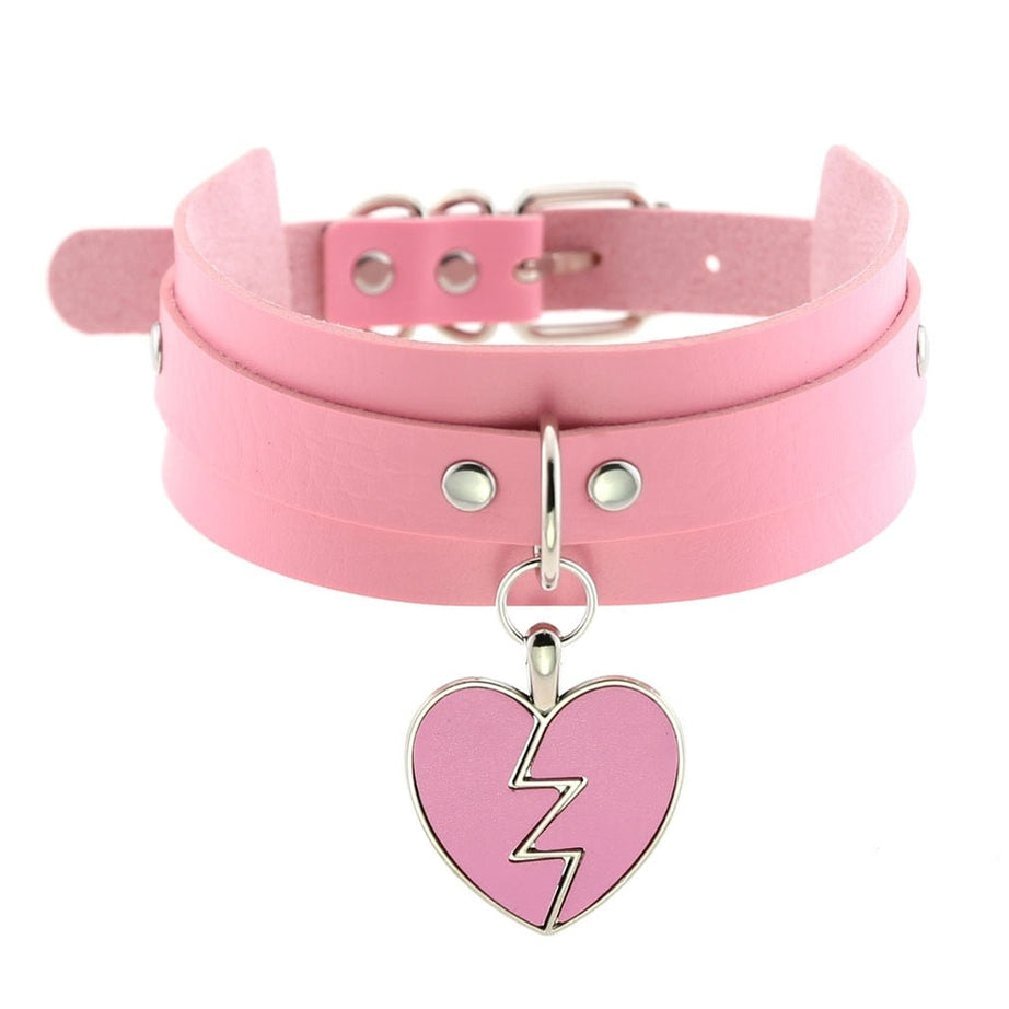 Y2k Pastel Goth PU Leather Choker