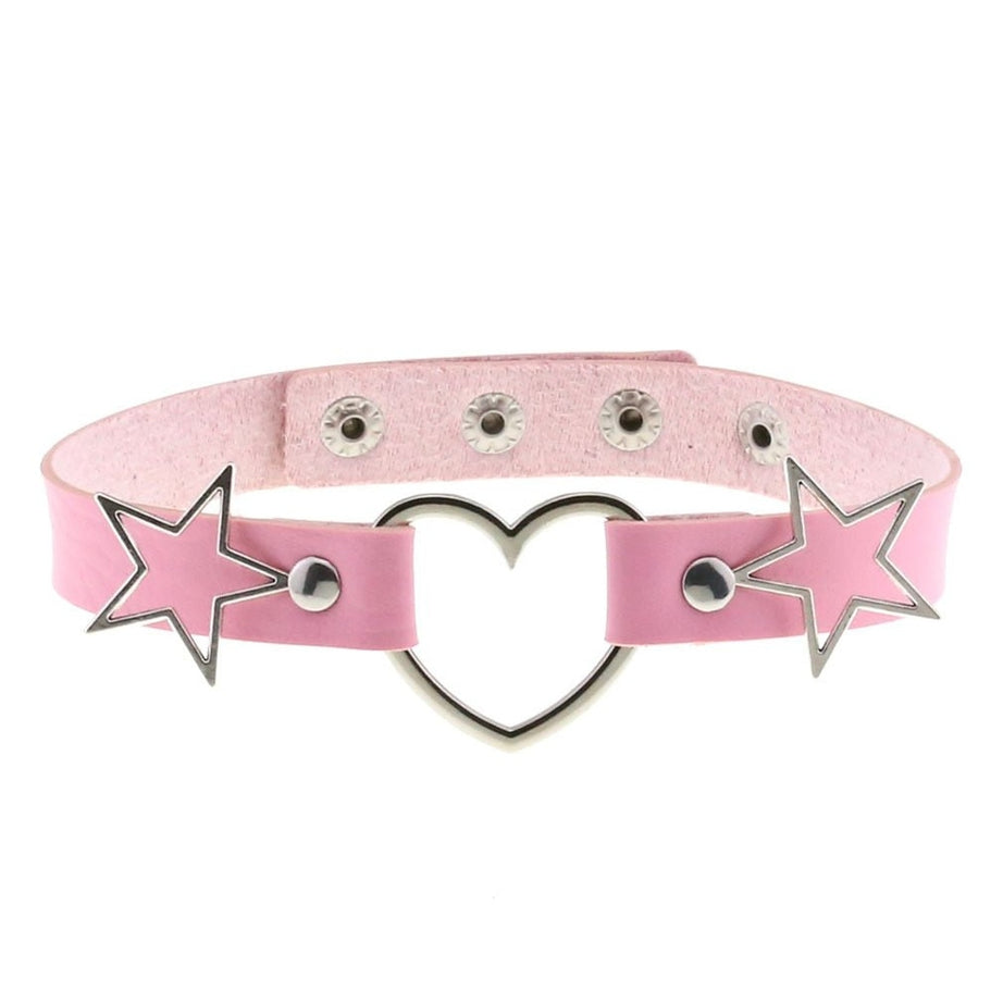 Y2k Pastel Goth PU Leather Choker
