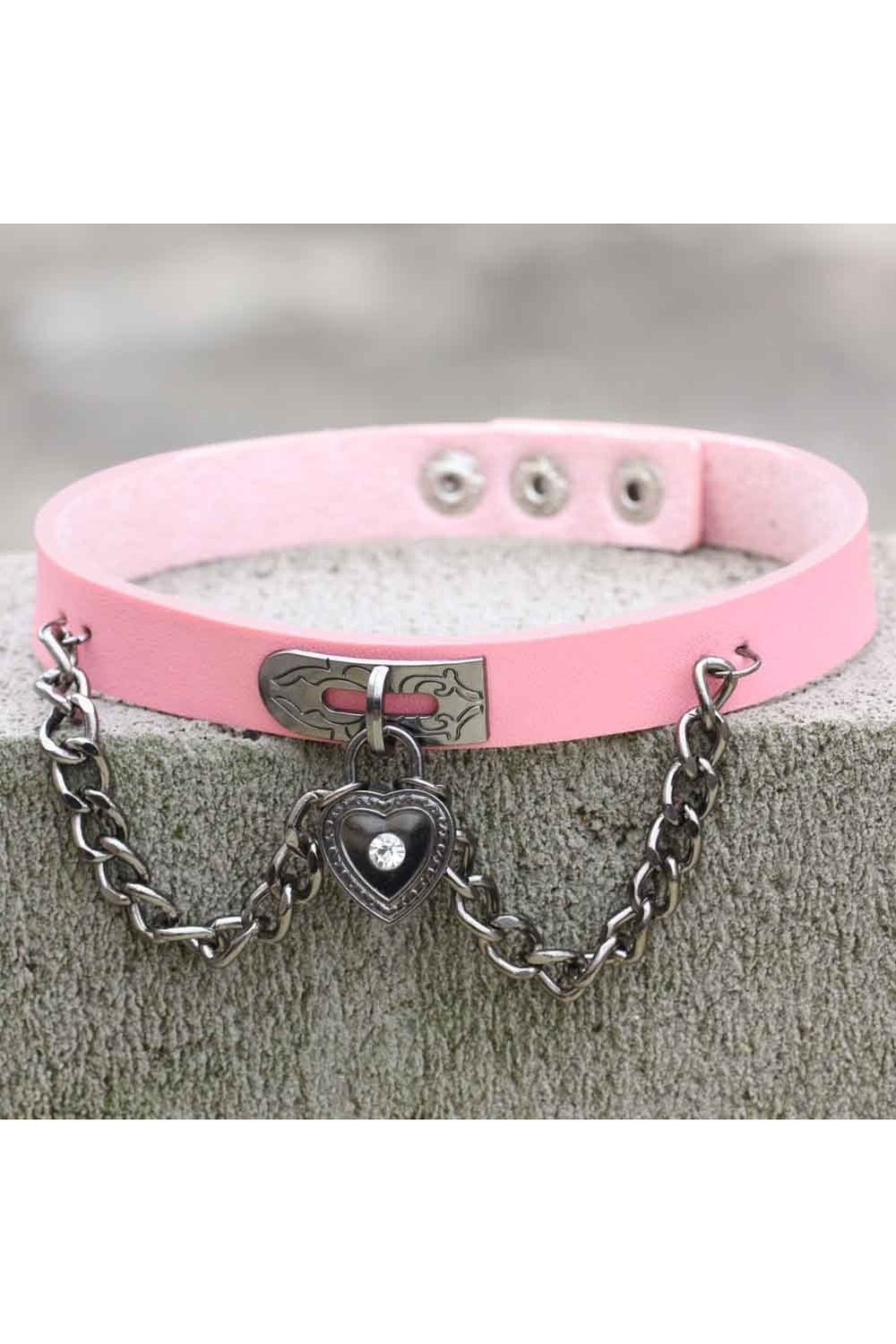 Y2k Pastel Goth PU Leather Choker