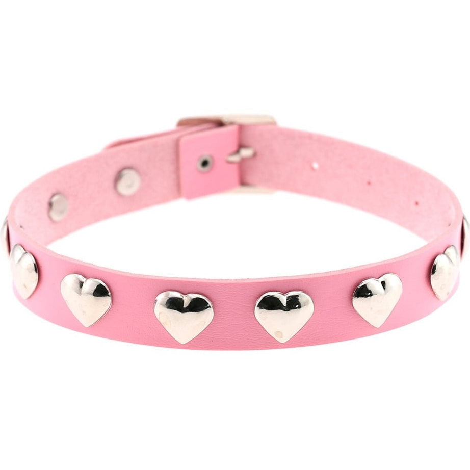 Y2k Pastel Goth PU Leather Choker