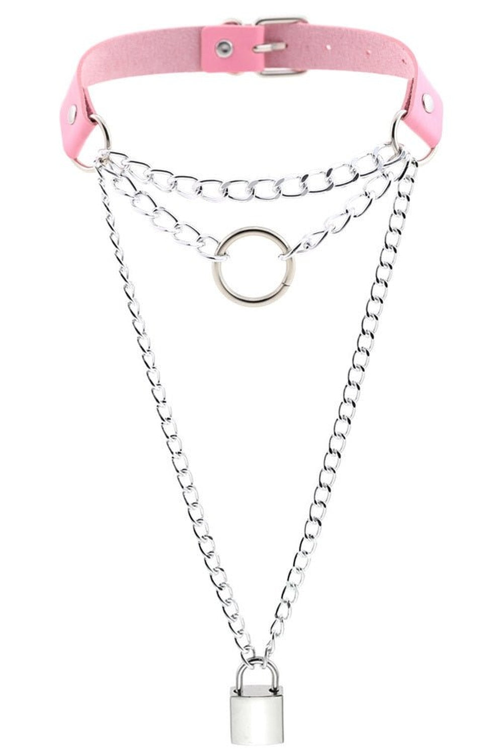 Y2k Pastel Goth PU Leather Choker
