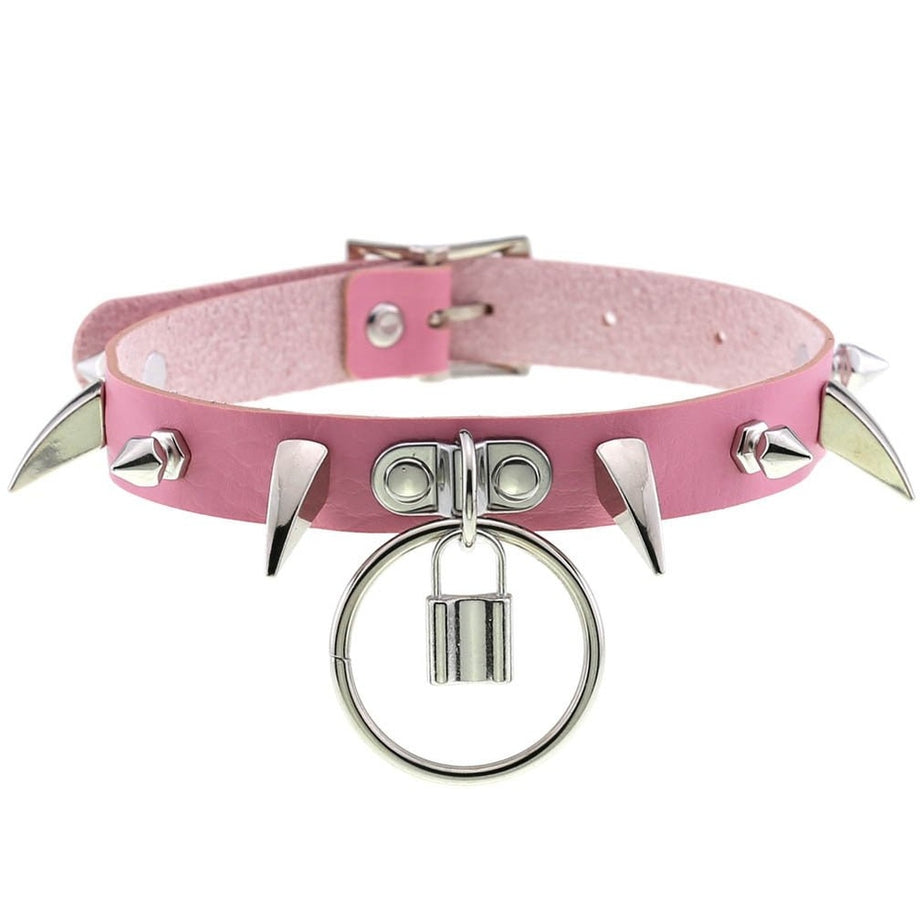 Y2k Pastel Goth PU Leather Choker